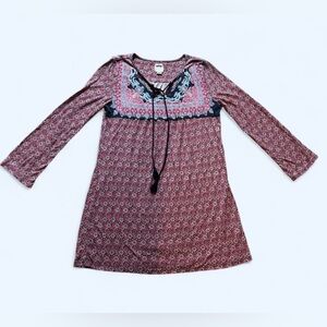 Lucky Brand Dress in Pink, Red, and Blue